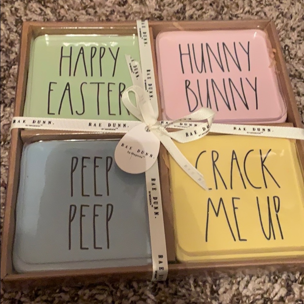 Rae Dunn Ceramic Easter Coasters - Picture 1 of 6